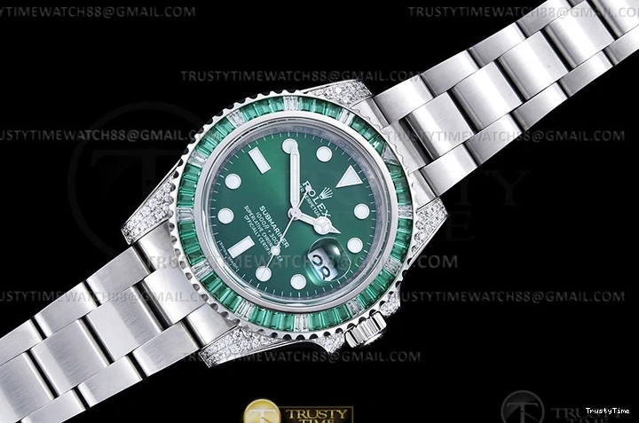 0328 Elegant Submariner 116610LV 904L Dia SS SS Grn Noob A 1080